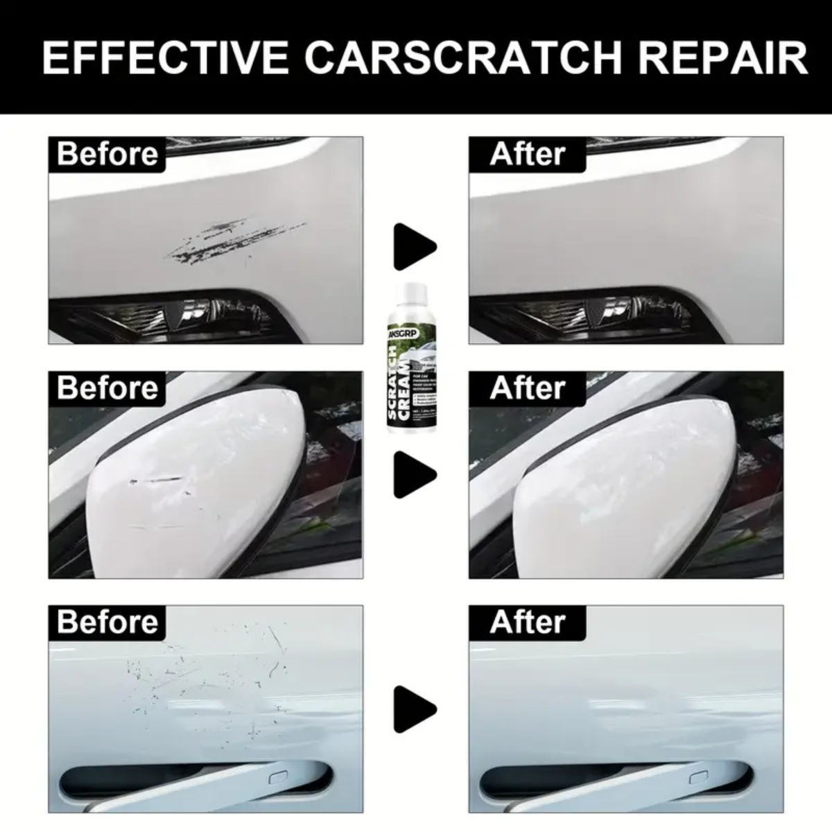 Cremă de reparare a zgârieturilor auto, pastă de lustruire și ceruire pentru îndepărtarea zgârieturilor și restaurare