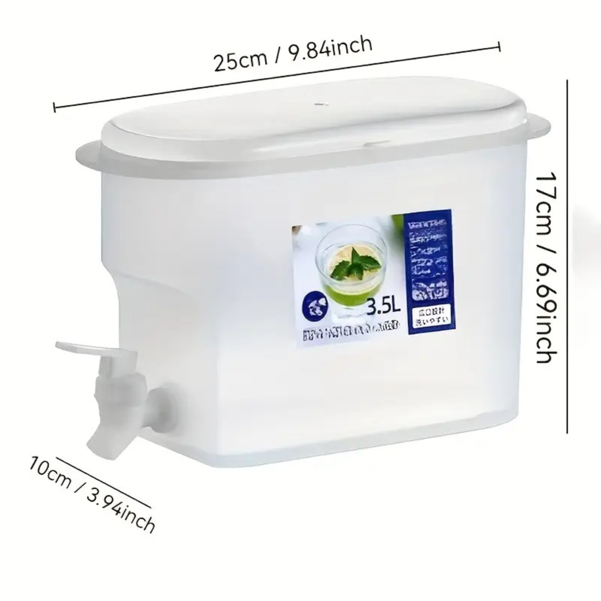 Dispenser de Băuturi din plastic transparent, cu robinet anti-reflux 3,5L