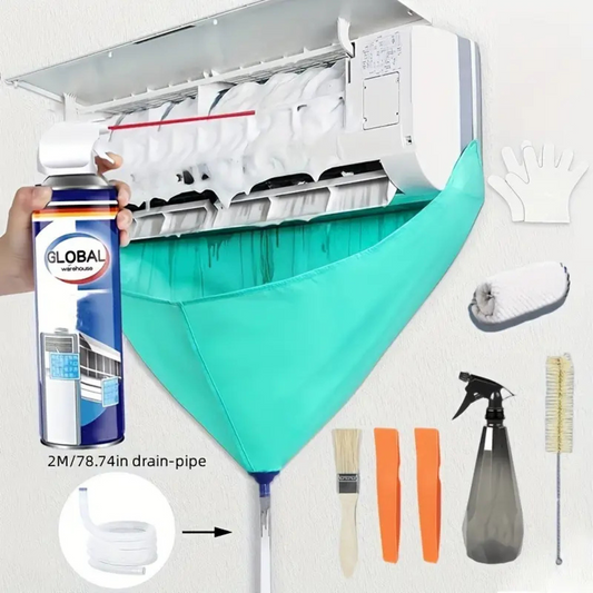 Kit de curățare pentru aer condiționat, de întreținere din PVC cu furtun de scurgere, anti-scurgeri